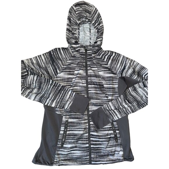 Marmot women’s striped hooded jacket size Medium‎ - Picture 1 of 5